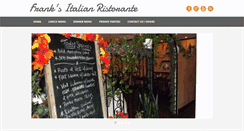 Desktop Screenshot of franksitalianristorante.com