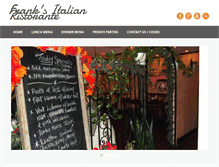 Tablet Screenshot of franksitalianristorante.com